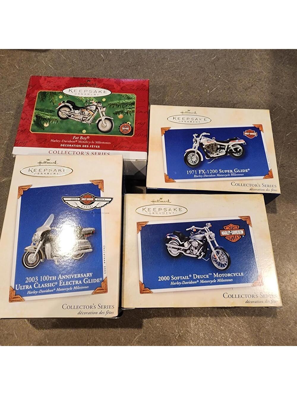 Hallmark Keepsake Harley-Davidson Ornament Lot of 4 NRFB Collector Series